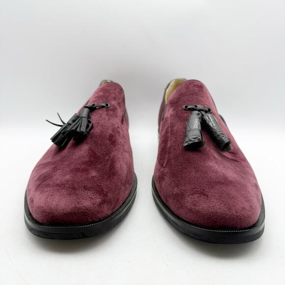 Sperry Mens Gold Exeter Tassel Loafers US 10 EU 43 Dark Red Burgundy Suede NWOB main image 9